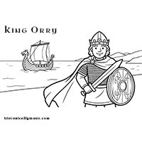 King Orry colouring sheet