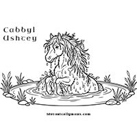 Cabbyl Ushtey colouring sheet