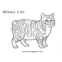 Manx Cat colouring sheet