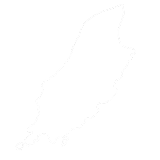 Outline map of the Isle of Man showing heritage sites