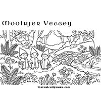 Mooinjer Veggey colouring sheet