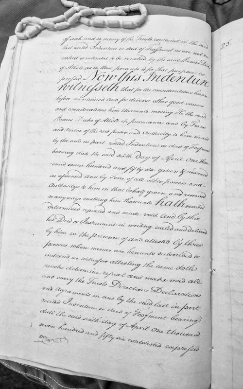 Deed revoking trusts from 1756 indenture by James Duke of Athole