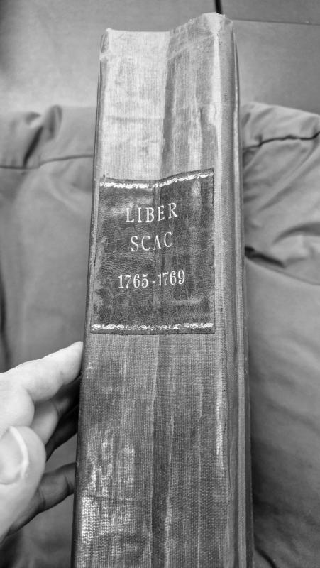 Cover or title page for Liber SCAC (Book of Court records), 1765-1769