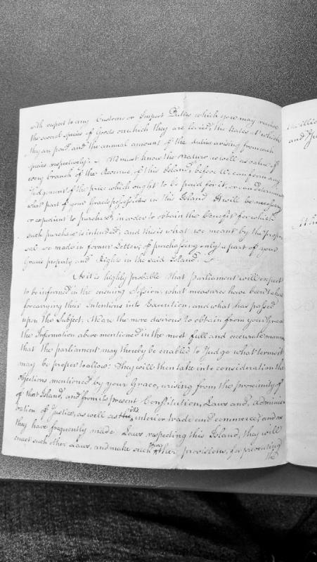 Correspondence regarding customs duties and revenue assessment of the Isle of Man