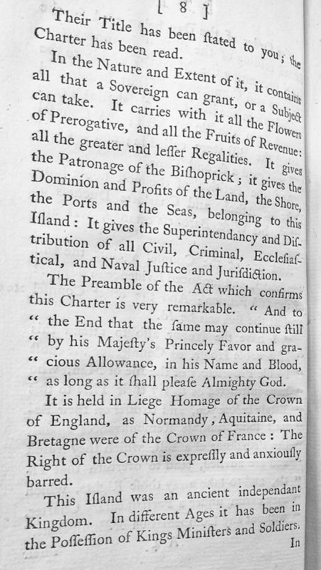 Charter and sovereign rights of the Isle of Man explained
