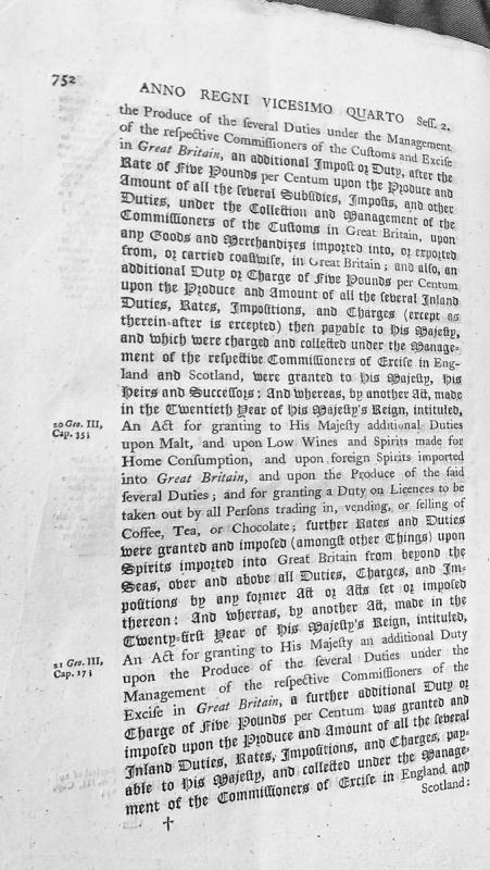 Abstract of acts granting additional duties and imposts on goods and spirits in Great Britain