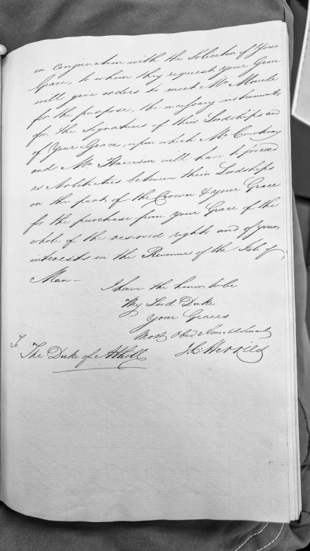 Correspondence regarding arbitration for purchase of Isle of Man reserved rights and revenue interests