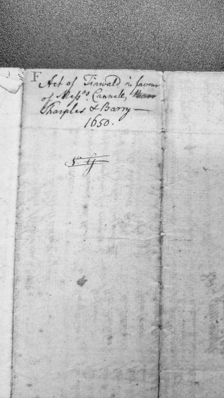 Act of Tinwald in favour of Messrs Cannele, Sharples & Barry
