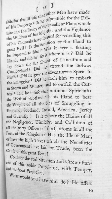 Defence of Isle of Man proprietor against smuggling responsibility