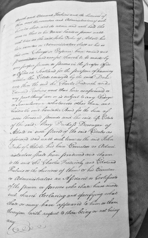 Conditions for retention of Scottish estates conveyed by Duke of Athole
