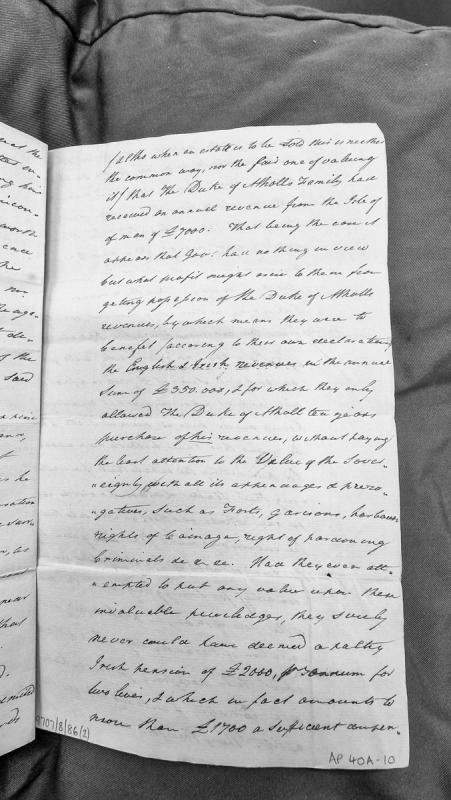 Analysis of valuation of Isle of Man estate and Duke of Atholl's compensation
