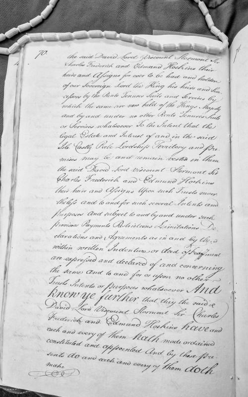 Conveyance of Isle of Man, Castle Piele and lordships to Viscount Stormont and others