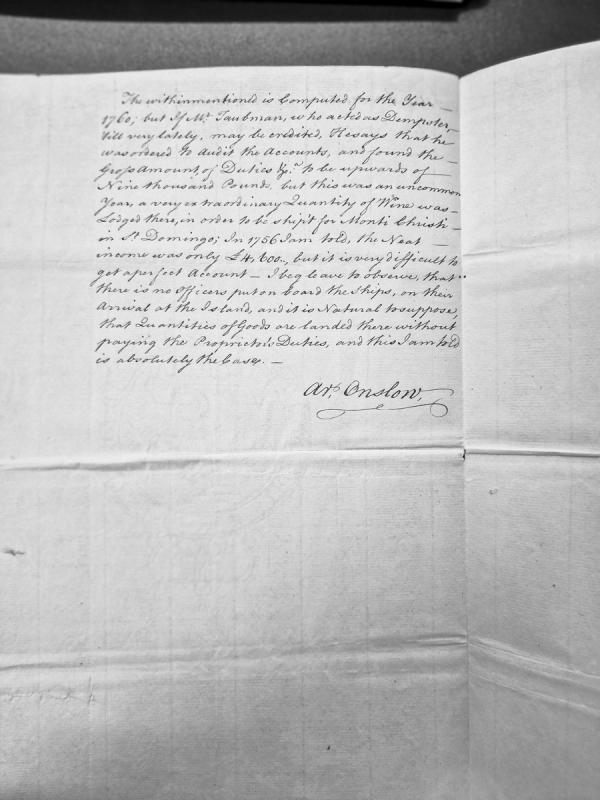 Account of duties and revenue for 1760, with observations on auditing practices
