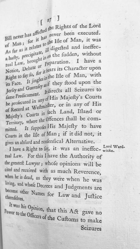 Critique of ineffectual customs legislation affecting the Isle of Man