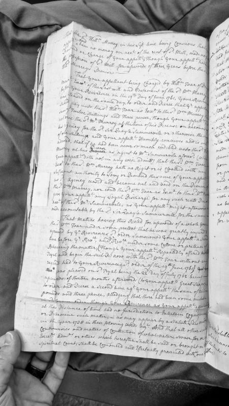 Appeal against ecclesiastical court orders for payment to executor of William Murray's estate