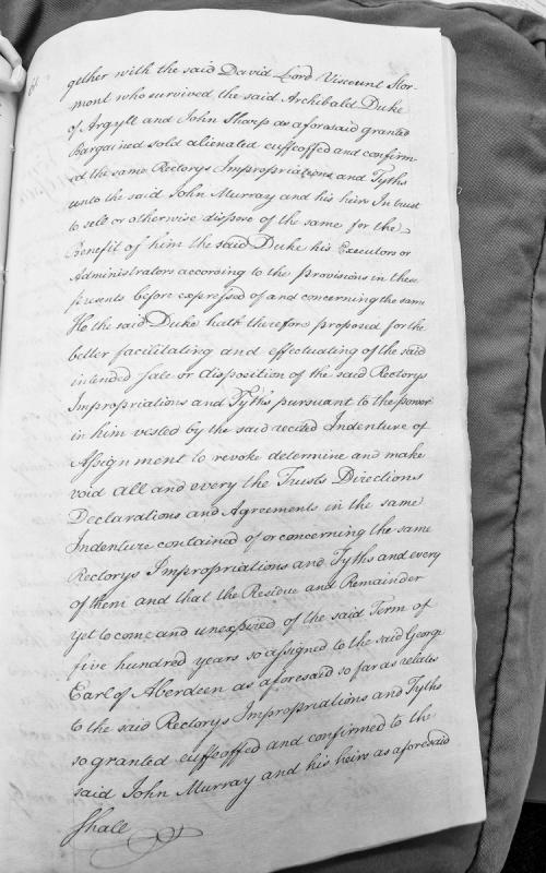 Deed concerning revocation of trusts over Scottish rectories and tithes