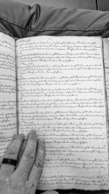 Court presentments of non-appearances before Deemster Lace, May 1765