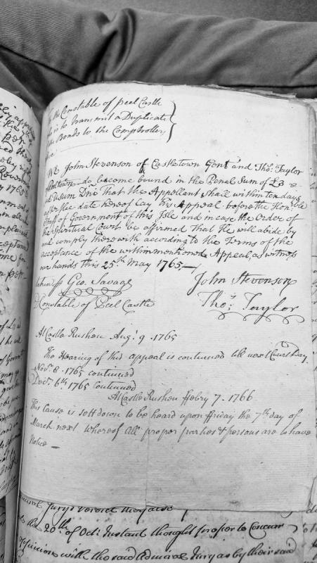 Bond of appeal before Isle of Man Government, £3 penal sum