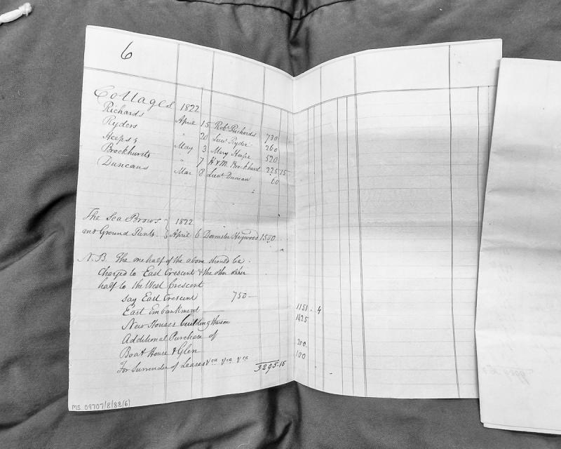 Cottages and property rents revenue abstract, Isle of Man 1822