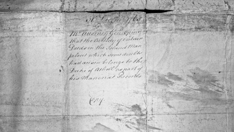 Attorney General's Opinion on Custody of Deeds belonging to Duke of Atholl